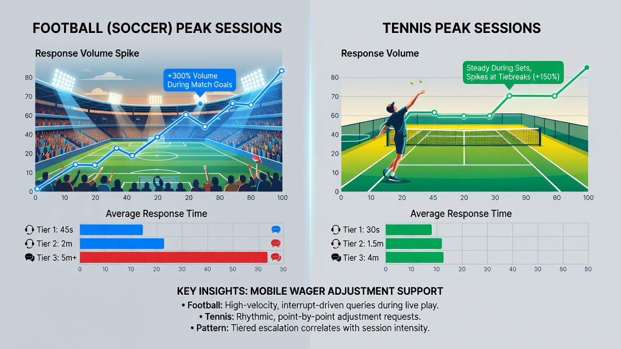 Analyse mobiler Sitzungsdaten für Tennis-Wettanpassungen